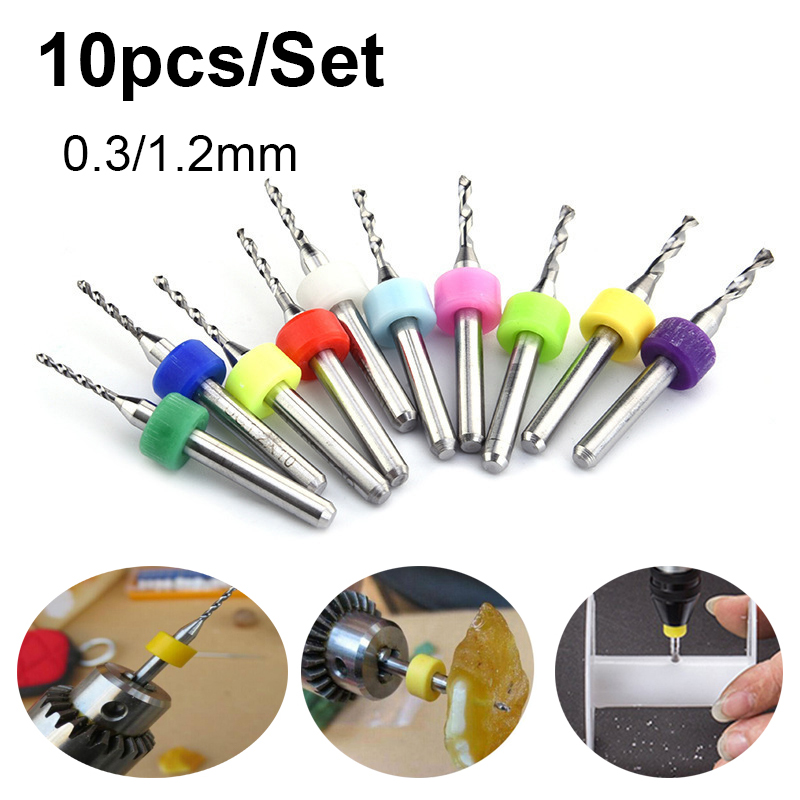 Pcb Micro Carbide Drill Bits 0.3-1.2Mm - 10pcs 0.3/1.2mm Alloy Micro Drill Bit,