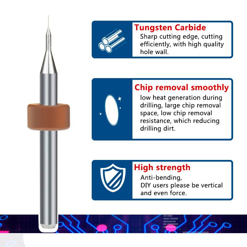 10pcs/Set 0.1mm-3.175mm High Q - огляд і ціна Pcb Micro Carbide Drill Bits 0.3-1.2Mm