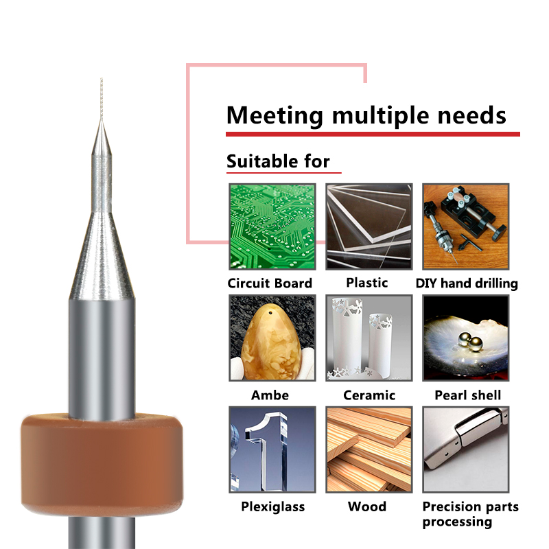 10pcs/Set 0.1mm-3.175mm High Q - огляд і ціна Pcb Micro Carbide Drill Bits 0.3-1.2Mm