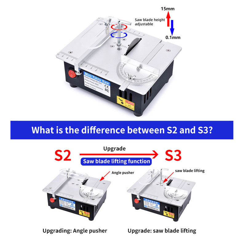 96W 24V Mini Multifunctional T - огляд і ціна Mini Circular Table Saw Diy Woodworking