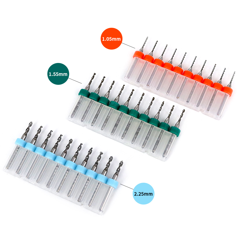 VACK 10Pcs PCB Drill Bit Set C - огляд і ціна Pcb Micro Carbide Drill Bits 0.3-1.2Mm