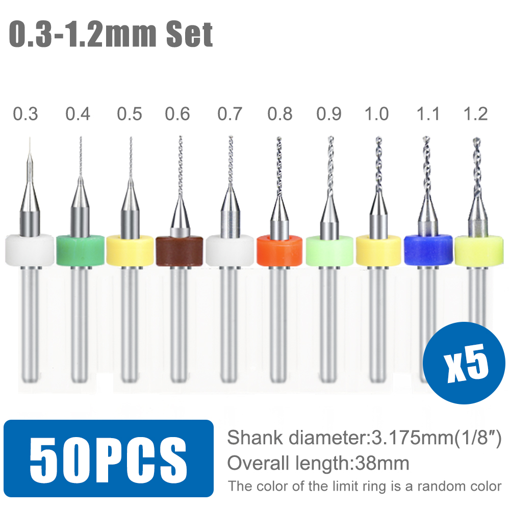 CMCP PCB Drill Bit 20/50pcs 0. - огляд і ціна Pcb Micro Carbide Drill Bits 0.3-1.2Mm